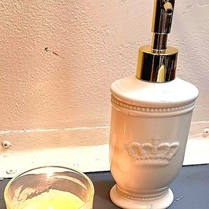 White ceramic Soap Dispenser by Ashland NWT